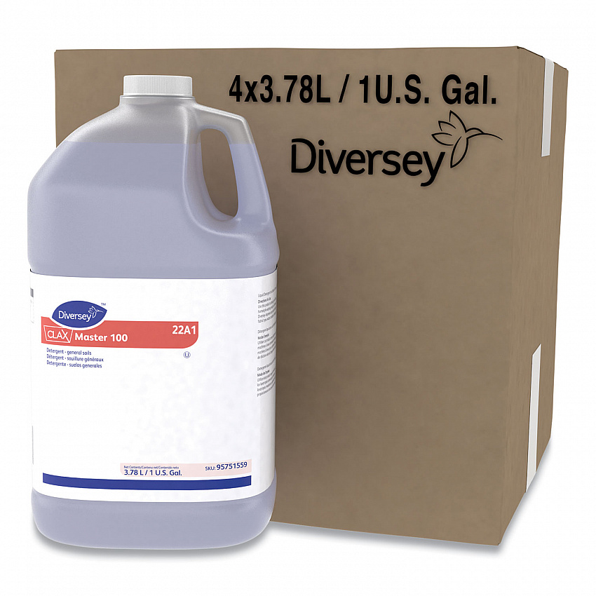 Clax Master 100, Liquid, Unscented 1 gal Container, 4/Carton (95751559)