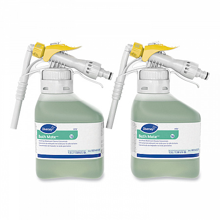 Bath Mate Non-Acid Washroom Cleaner Concentrate, Fresh Scent, 50.7 oz Bottle , 2/Carton (93145328)