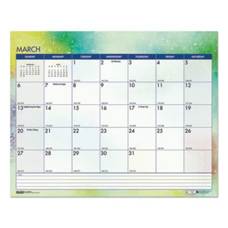 House of Doolittle Recycled Cosmos Wall Calendar, Cosmos Artwork, 14.88 x 12, White/Blue/Multicolor Sheets, 12-Month (Jan to Dec): 2022 (3459)
