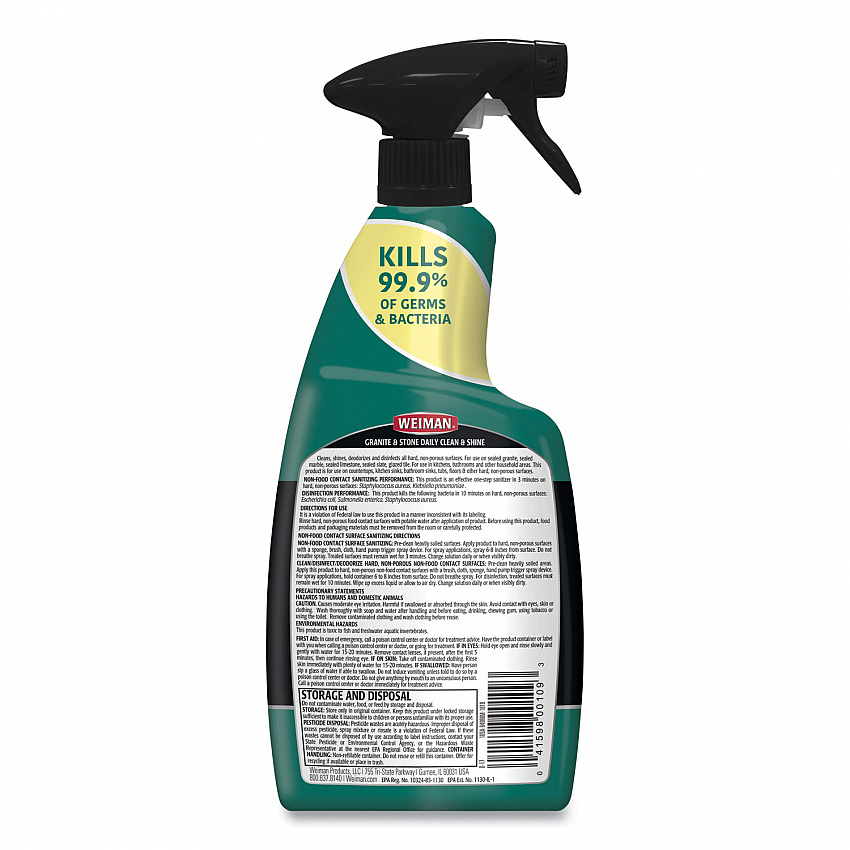 Granite Cleaner and Polish, Citrus Scent, 24 oz Spray Bottle (109EA)