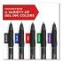 Sharpie S-Gel S-Gel High-Performance Gel Pen, Retractable, Medium 0.7mm, Black Ink, Black Barrel, 36/Pack (2096193)