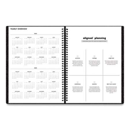 Blue Sky Aligned Daily Four-Person Appointment Planner, 11 x 8, Black Cover, 12-Month (Jan to Dec): 2022 (123844)