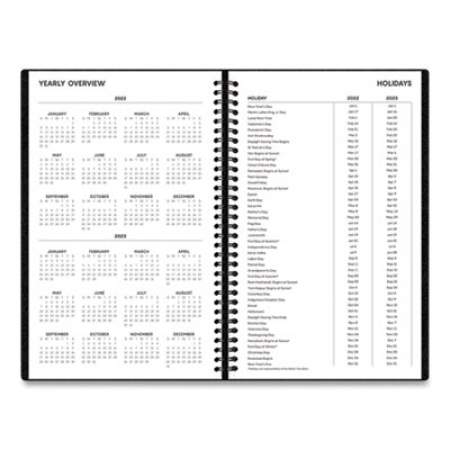 Blue Sky Aligned Daily Appointment Planner, 8 x 5, Black Cover, 12-Month (Jan to Dec): 2022 (123853)