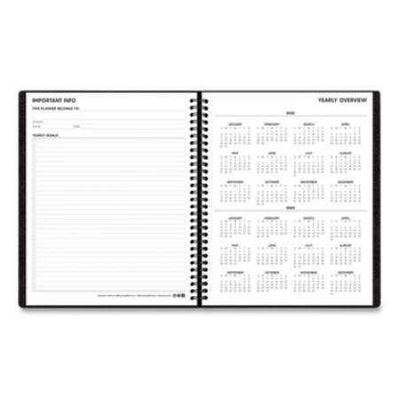 Blue Sky Aligned Weekly/Monthly Notes Planner, 8.75 x 7, Black Cover, 12-Month (Jan to Dec): 2022 (123850)