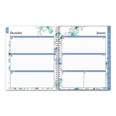 Blue Sky Lindley Weekly/Monthly Planner, Lindley Floral Artwork, 11 x 8.5, White/Blue/Green Cover, 12-Month (Jan to Dec): 2022 (100654)