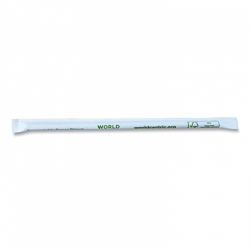 Sustainable Kraft Paper Straws, Wrapped, 8", Natural, 6,000/Carton (STPA8WK)