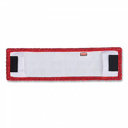 Adaptable Flat Mop Pads, Microfiber, 19.5 x 5.5, Red, 12/Carton (2132423)