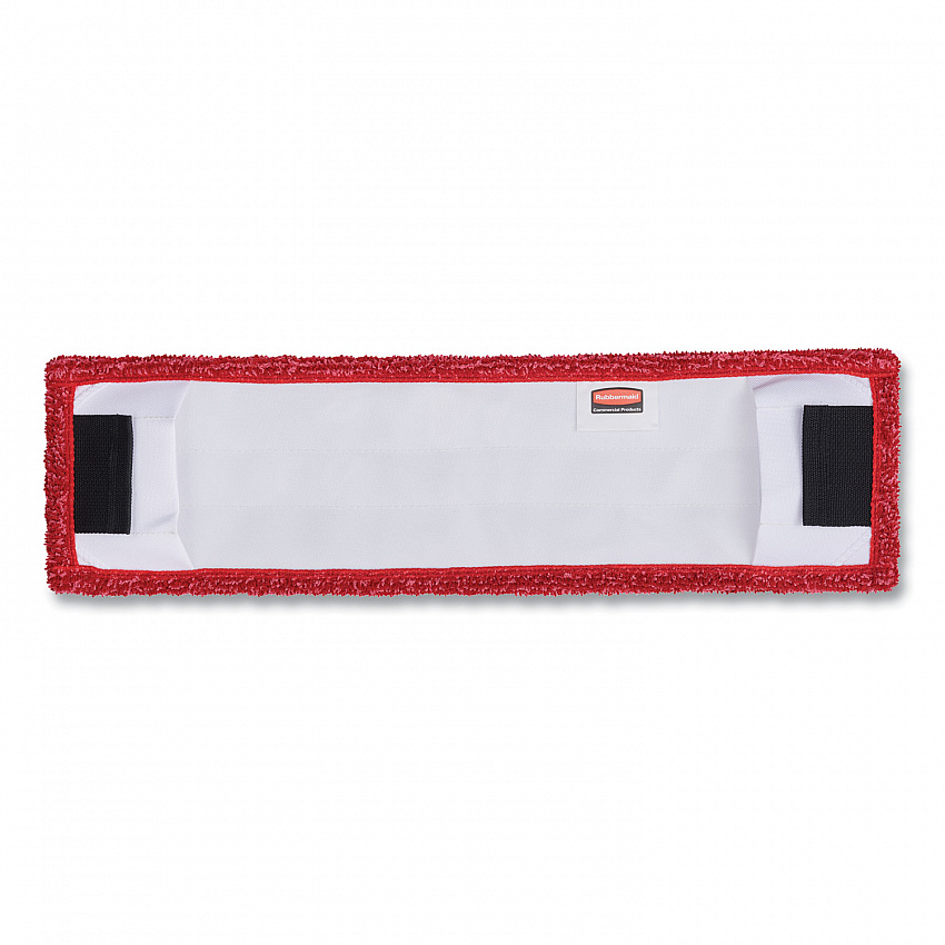 Adaptable Flat Mop Pads, Microfiber, 19.5 x 5.5, Red, 12/Carton (2132423)