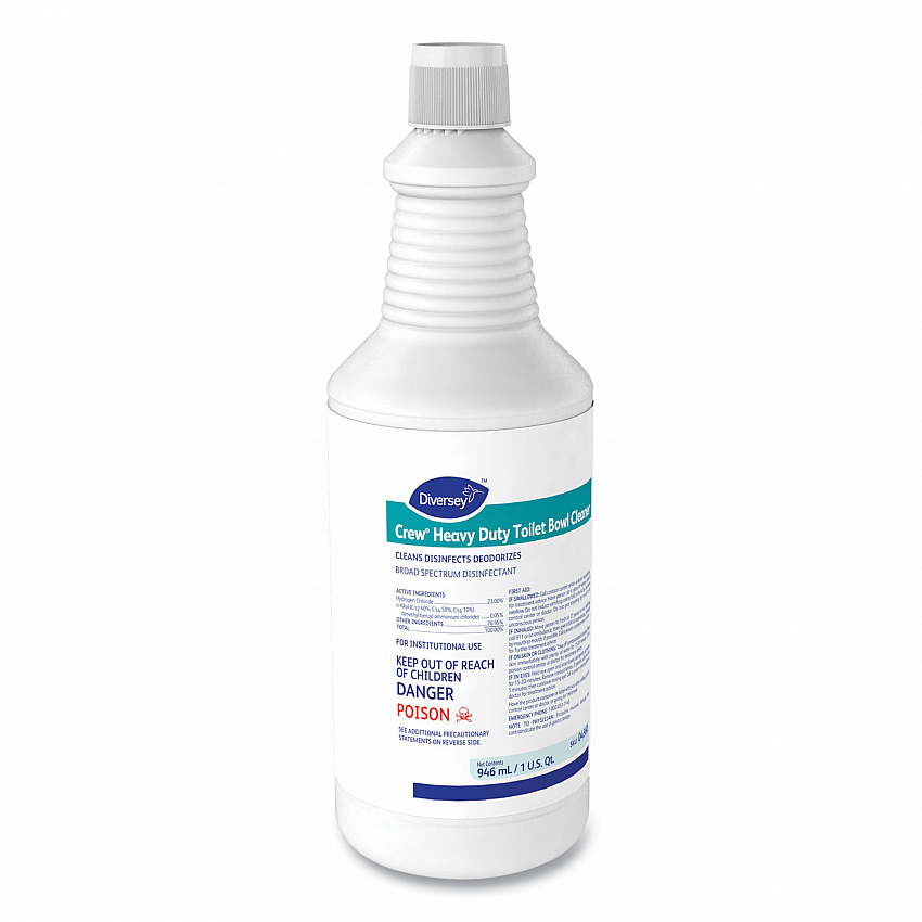 Crew Heavy Duty Toilet Bowl Cleaner, Minty Scent, 32 oz Squeeze Bottle, 12/Carton (04560)