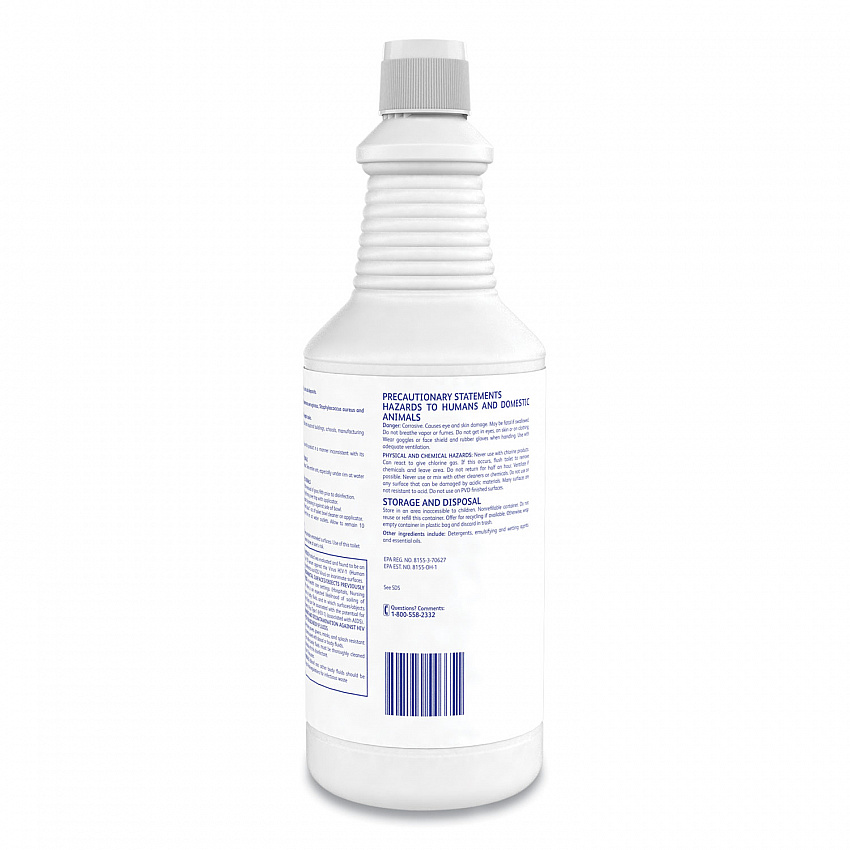 Crew Heavy Duty Toilet Bowl Cleaner, Minty Scent, 32 oz Squeeze Bottle, 12/Carton (04560)