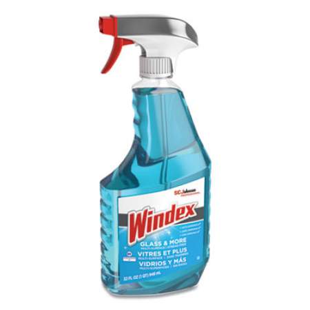 Windex Glass Cleaner with Ammonia-D, 32oz Capped Bottle with Trigger, 12/Carton (695237)