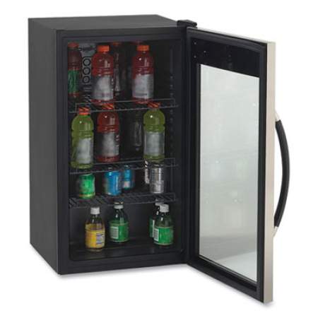 Avanti 3 Cu. Ft. Refrigerator/Beverage Cooler, 18.75 x 19.5 x 33.75, Black/Stainless Steel Framed Glass Door (132728)