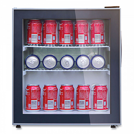 1.6 Cu. Ft. Refrigerator/Beverage Cooler, 18.25 x 17.25 x 20, Black/Platinum Trim Glass Door (ARBC17T2PG)