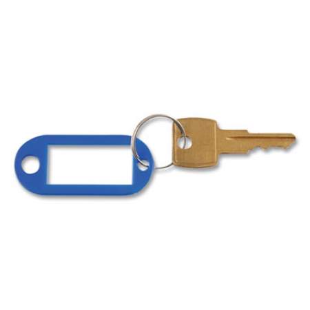 Advantus Key Tags Label Window, 0.88 x 0.19 x 2, Dark Blue, 6/Pack (24421956)