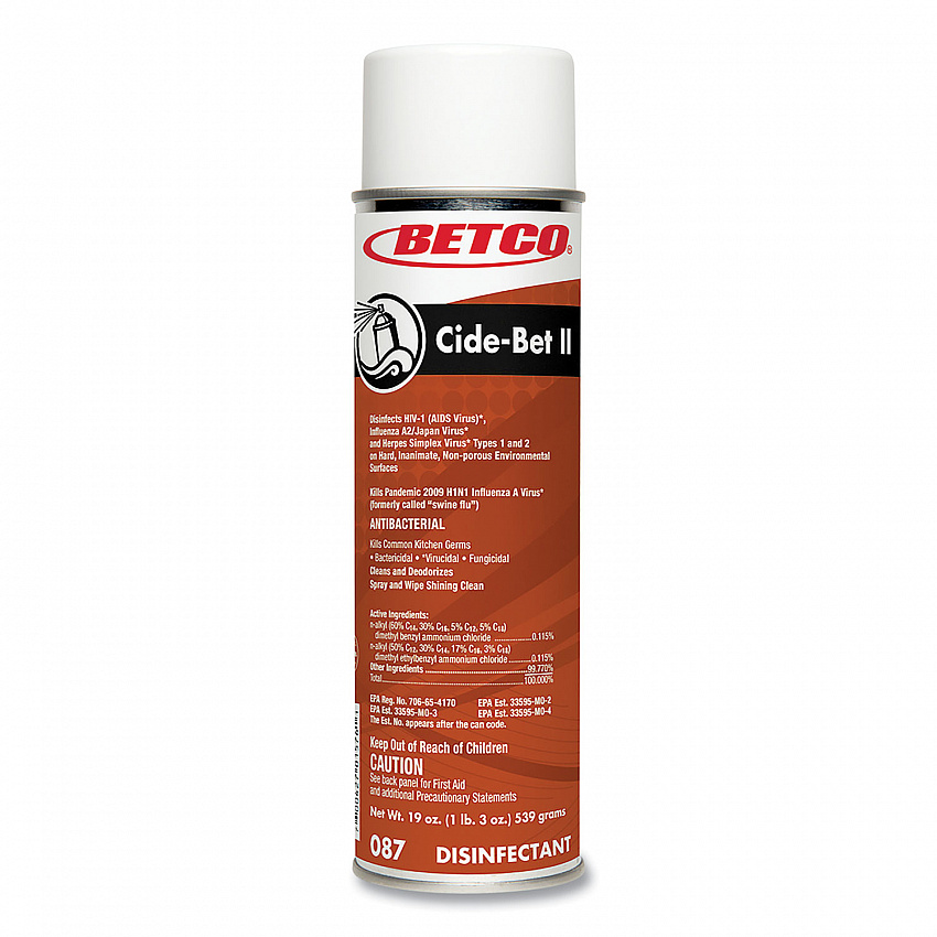 Cide-Bet II Aerosol Disinfectant Spray, Floral Scent, 19 oz Aerosol Spray, 12/Carton (0872300)