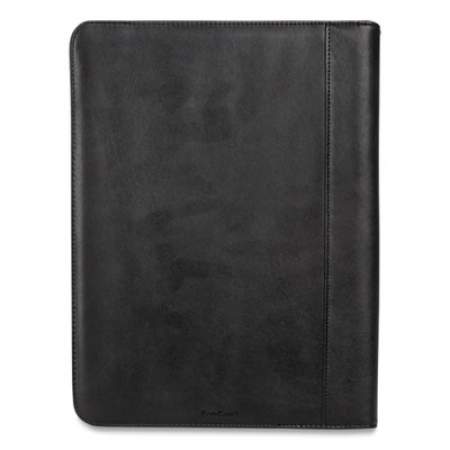 Bond Street Faux-Leather Padfolio with Solar Calculator, 9 x 12 Pad, 9.5 x 13.25, Wraparound Zipper Closure, Black (24394150)