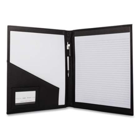 Bond Street Faux-Leather Padfolio, 9 x 12 Pad, 9.75 x 12.5, Black (24394153)