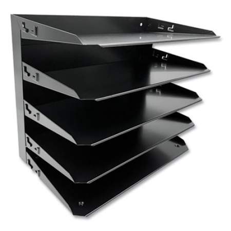 Huron Steel Horizontal File Organizer, 5 Sections, Legal Size Files, 15 x 8.66 x 15, Black (24431385)