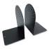 Huron Steel Bookends, Contemporary Style, 4.75 x 5.5 x 7.25, Black (24431396)