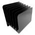 Huron Steel Vertical File Organizer, Inclined, 6 Sections, Letter Size Files, 8 x 11 x 10.25, Black (HASZ0174)