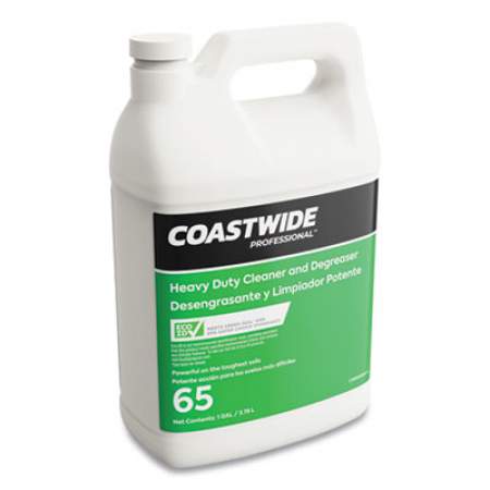 Coastwide Professional Heavy-Duty Cleaner-Degreaser 65 Eco-ID Concentrate, Fresh Citrus Scent, 3.78 L Bottle, 4/Carton (919503)
