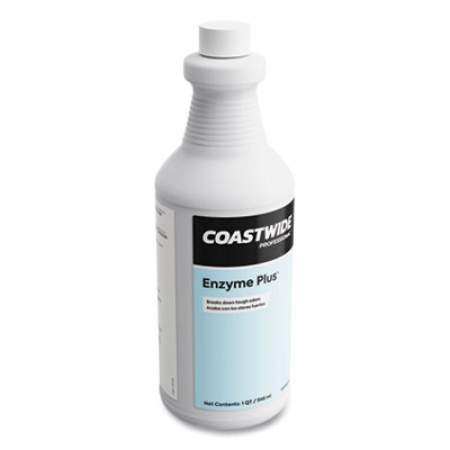 Coastwide Professional Enzyme Plus Multi-Purpose Concentrate, Lemon Scent, 1 qt Bottle, 6/Carton (24425446)