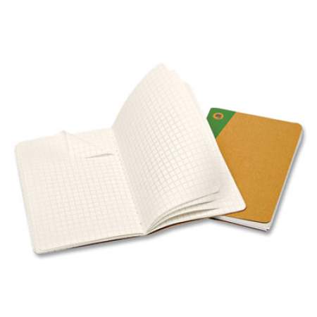 Moleskine Evernote Soft Cover Journal with Smart Stickers, Quadrille (Square Grid) Rule, Brown Cover, 5.5 x 3.5, 32 Sheets, 2/Pack (339129)