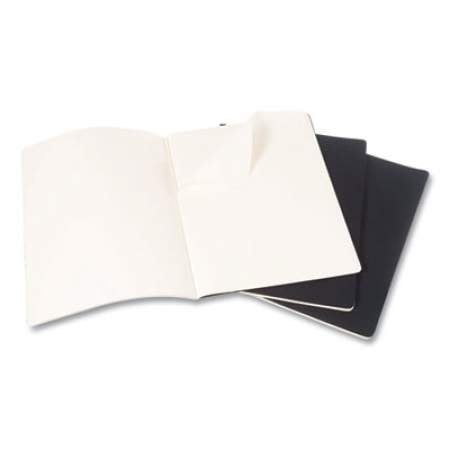 Moleskine Cahier Journal, Unruled, Black Cover, 11 x 8.5, 60 Sheets, 3/Pack (2421899)