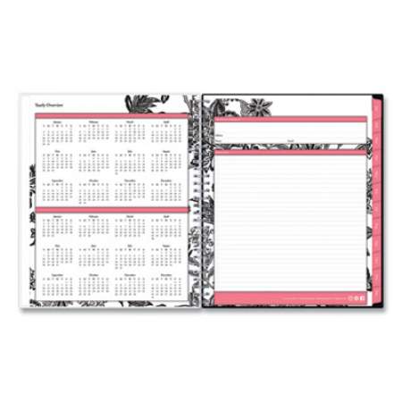 Blue Sky Analeis Monthly Planner, Analeis Floral Artwork, 10 x 8, White/Black Cover, 12-Month (Jan to Dec): 2022 (100004)