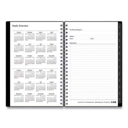 Blue Sky Enterprise Weekly/Monthly Planner, Enterprise Formatting, 8 x 5, Black Cover, 12-Month (Jan to Dec): 2022 (111291)