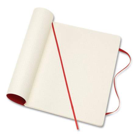 Moleskine Classic Softcover Notebook, Quadrille (Dot Grid) Rule, Scarlet Red Cover, 10 x 7.5, 80 Sheets (24359868)