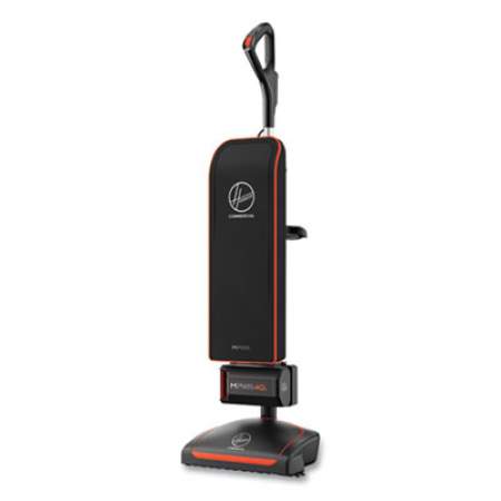 Hoover Commercial HVRPWR 40V Cordless Upright Vacuum, 13" Cleaning Path, Black/Orange (24414059)