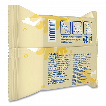 Hand and Body Wipes, Travel Pack, 1-Ply, Nonwoven Fiber, 7.3 x 7.5, Unscented, White, 25 Wipes/Pack (111773900)