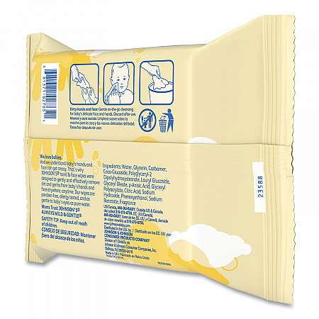 Hand and Body Wipes, Travel Pack, 1-Ply, Nonwoven Fiber, 7.3 x 7.5, Unscented, White, 25 Wipes/Pack (111773900)