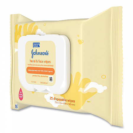 Hand and Body Wipes, Travel Pack, 1-Ply, Nonwoven Fiber, 7.3 x 7.5, Unscented, White, 25 Wipes/Pack (111773900)