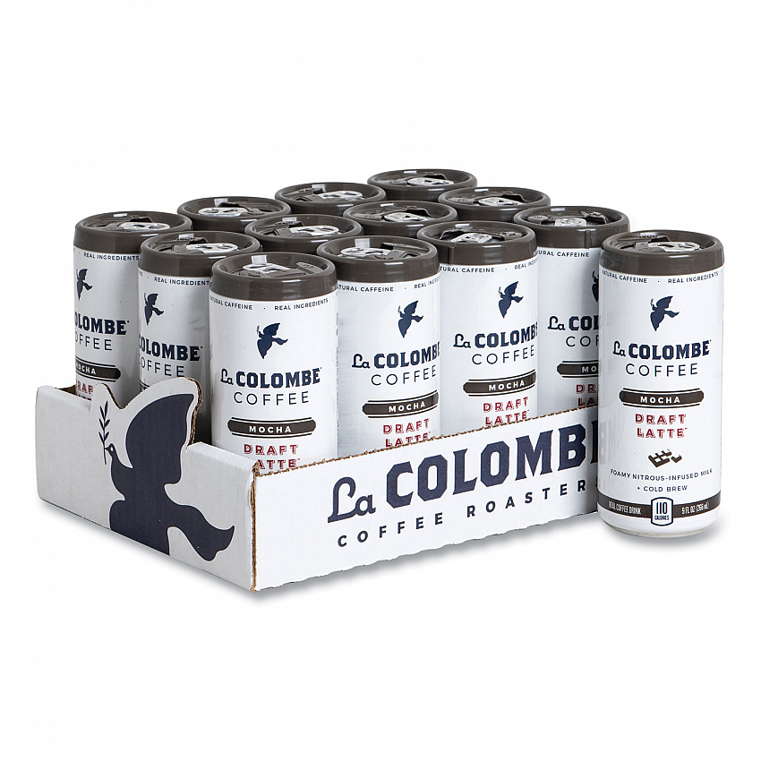 Draft Latte Cold Brew, Nitrous Infused Milk, Mocha, 9 oz Can, 12/Carton (LCT00001)