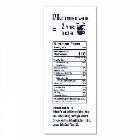 Draft Latte Cold Brew, Nitrous Infused Milk, Mocha, 9 oz Can, 12/Carton (LCT00001)