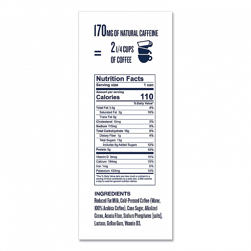 Draft Latte Cold Brew, Nitrous Infused Milk, Mocha, 9 oz Can, 12/Carton (LCT00001)