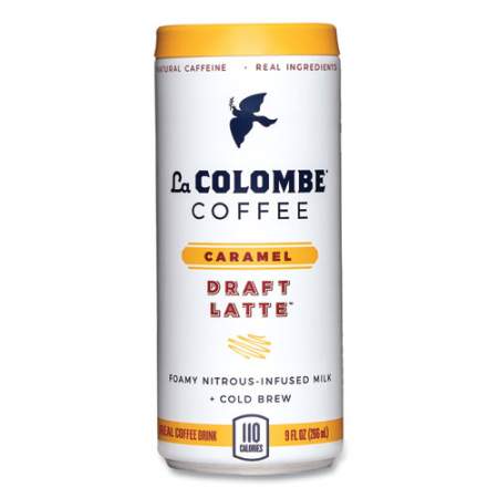 La Colombe Cold Brew Draft Latte, Caramel, 9 oz Can, 12/Carton (24421537)