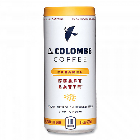 Draft Latte Cold Brew, Nitrous Infused Milk, Caramel, 9 oz Can, 12/Carton (LCT00093)