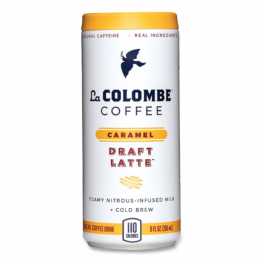 Draft Latte Cold Brew, Nitrous Infused Milk, Caramel, 9 oz Can, 12/Carton (LCT00093)