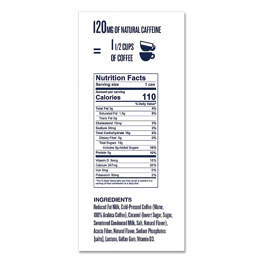 Draft Latte Cold Brew, Nitrous Infused Milk, Caramel, 9 oz Can, 12/Carton (LCT00093)