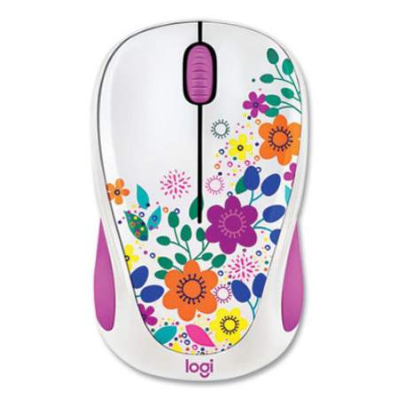 Logitech Design Collection Wireless Optical Mouse, 2.4 GHz Frequency/33 ft Wireless Range, Left/Right Hand Use, Spring Meadow (910005839)