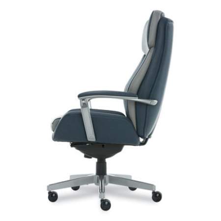 La-Z-Boy Alton Executive Chair, Supports Up to 275 lb, Steel Blue Seat/Back, Light Gray Base (24432653)