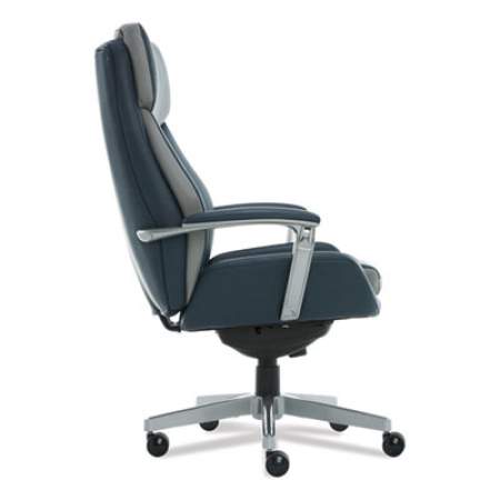 La-Z-Boy Alton Executive Chair, Supports Up to 275 lb, Steel Blue Seat/Back, Light Gray Base (24432653)