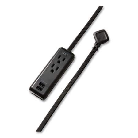 NXT Technologies Indoor Extension Cord with USB Ports, 8 ft, Black (24399998)
