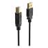 NXT Technologies USB Printer Cable, Gold-Plated Connectors, 11 ft, Black (24400015)
