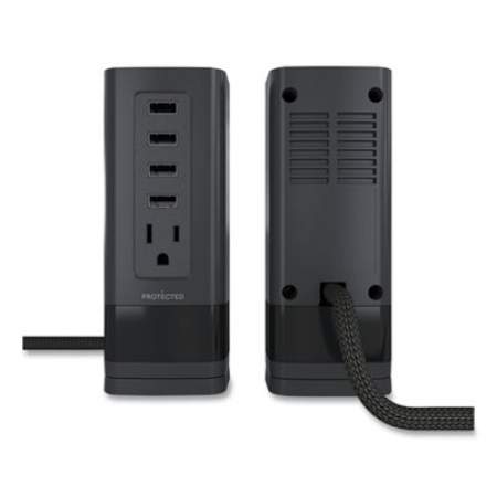 NXT Technologies Surge Protector, 1 AC Outlet, 4 USB Ports, 5 ft Cord, 900 J, Black (24429645)