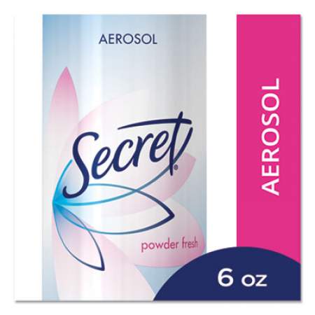 Secret Aerosol Spray Antiperspirant and Deodorant, Powder Fresh,6 oz Aerosol Spray Can, 12/Carton (2846709)