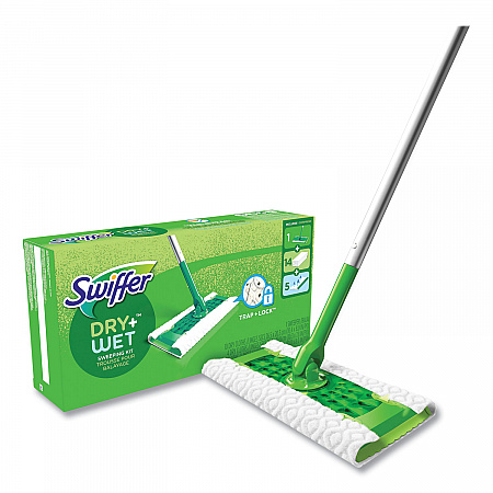 Sweeper Mop, 10 x 4.8 White Cloth Head, 46